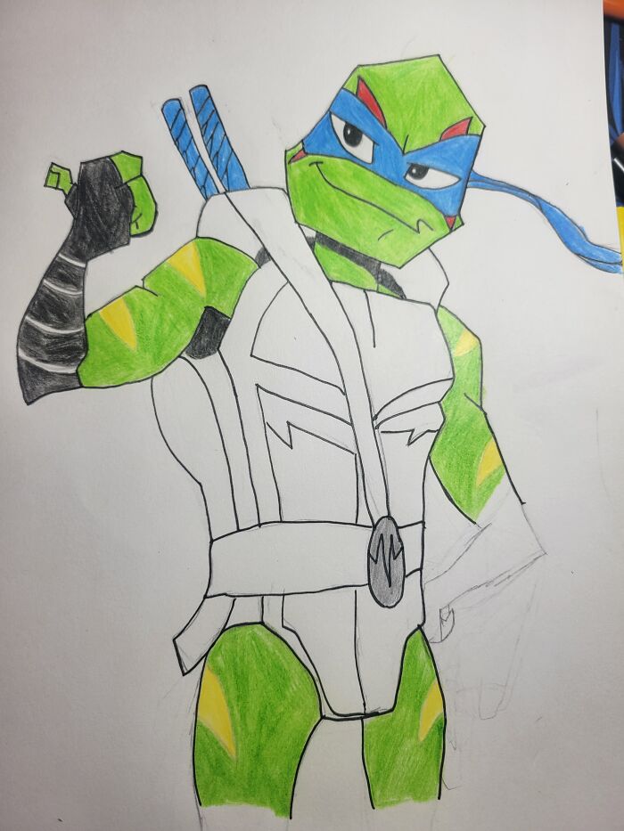 Trying To Draw Leo From Rottmnt For Irl Contest (His Poor Hand😭😭 Also This Is The Last One I Just Need To Know What People Think Before The Contest)