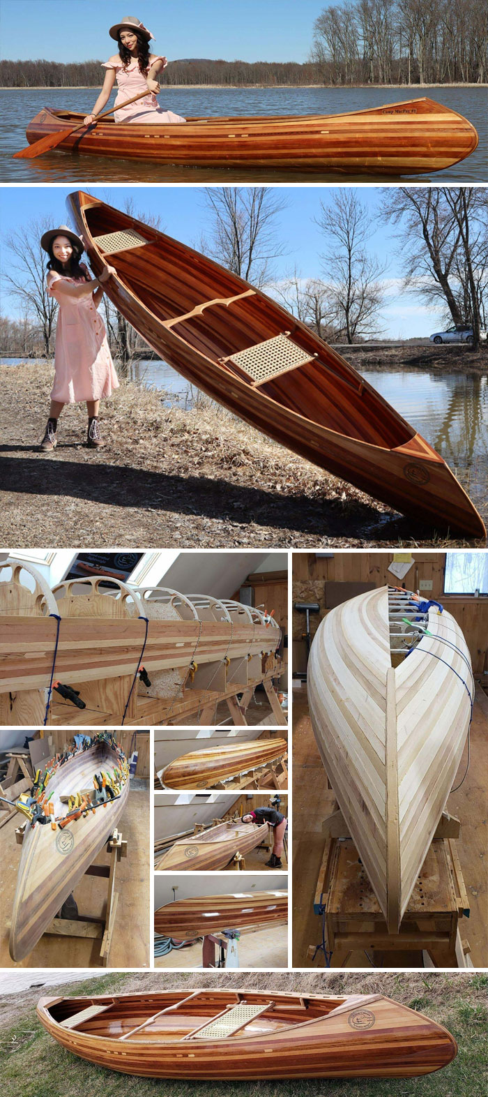 He hecho esta canoa con madera de cedro