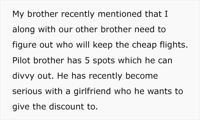 Single Mom Wonders If She’s A Jerk For Expecting Her Pilot Brother To Keep Giving Her Cheap Tickets