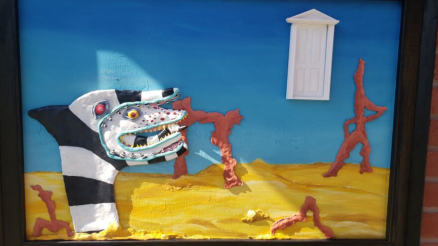 Beetlejuice Decoration, Sandworm On Saturn Door Scene