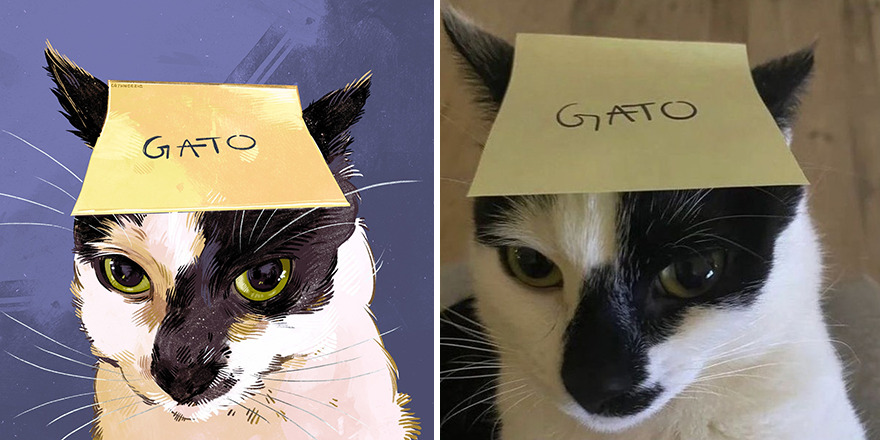 33 Of The Funniest Internet-Famous Cat Pics Get Illustrated By Catwheezie (New Pics)