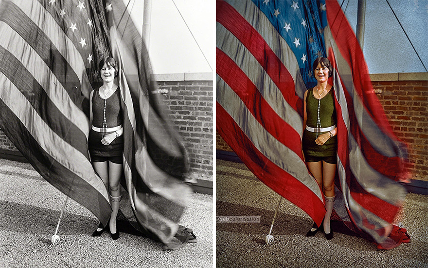 Patriotic Girl From 1924