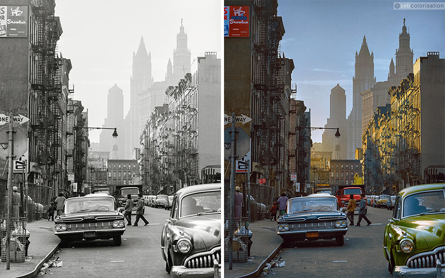 Essex Street And Henry Street, Lower East Side, New York City Photographed By Marion Trikosko The 4th November 1959