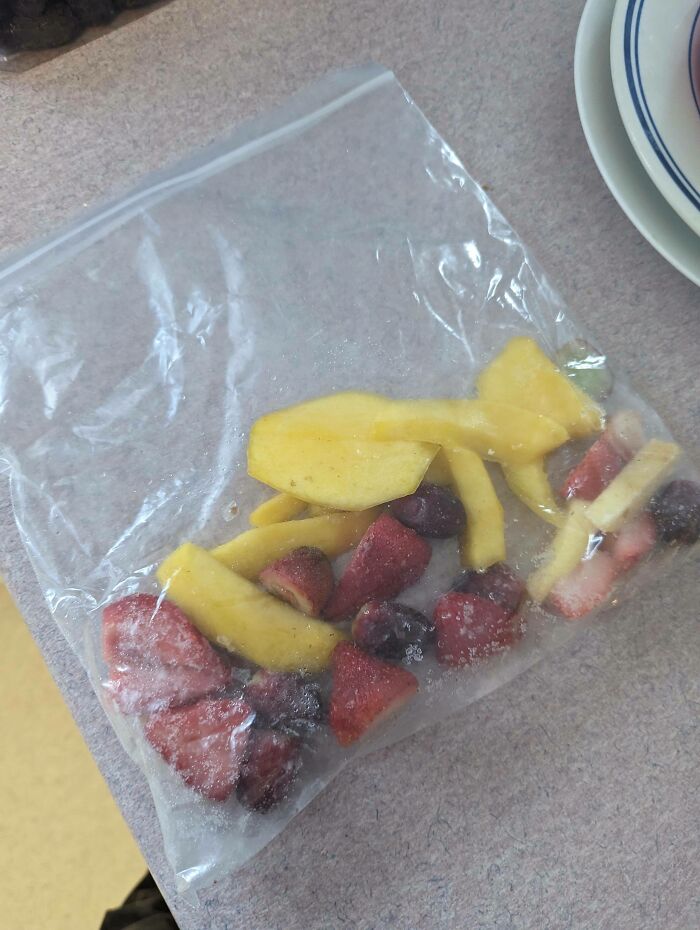 Pro Tip: Freeze All The Fruit Scraps From Lunches And Snacks, Even If They Sit Out Overnight And Use Them In Smoothies