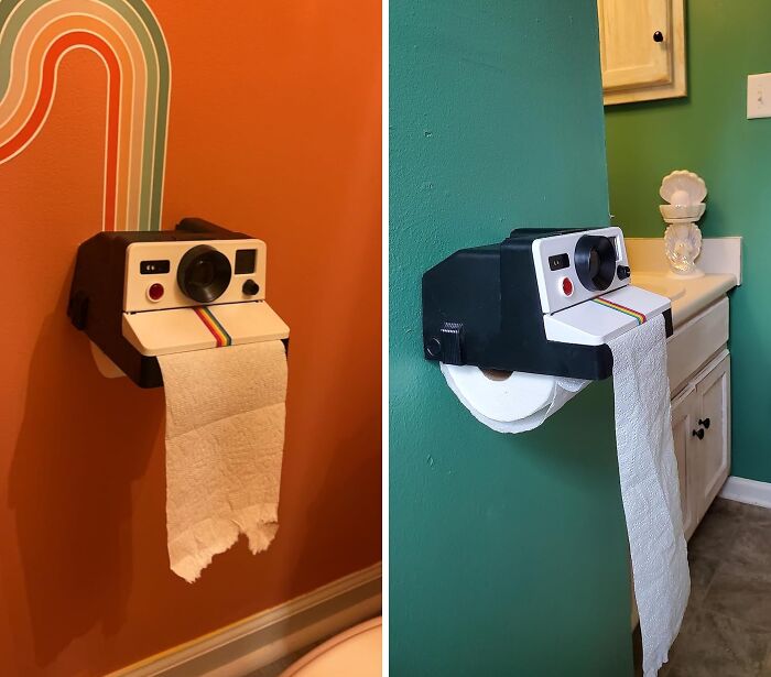  Retro Camera Toilet Paper Holder : Say "Constipation!"