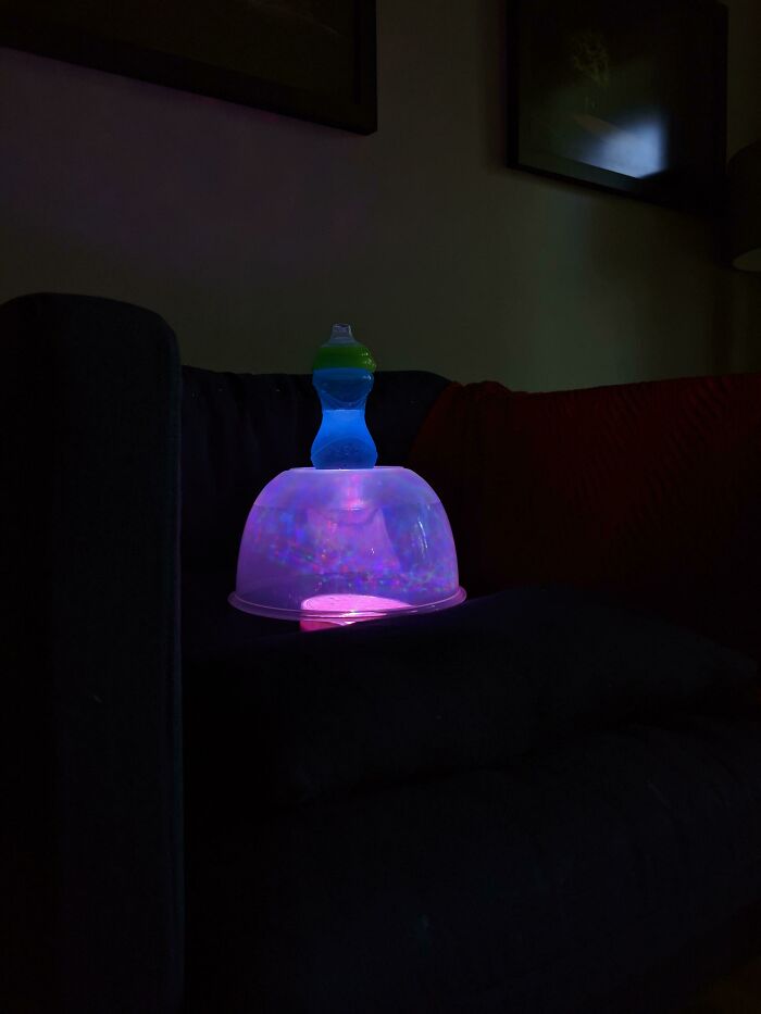 I Light Up My Son's (18mo) Bottle Like A Quest Item So He Can Always Find It Easily