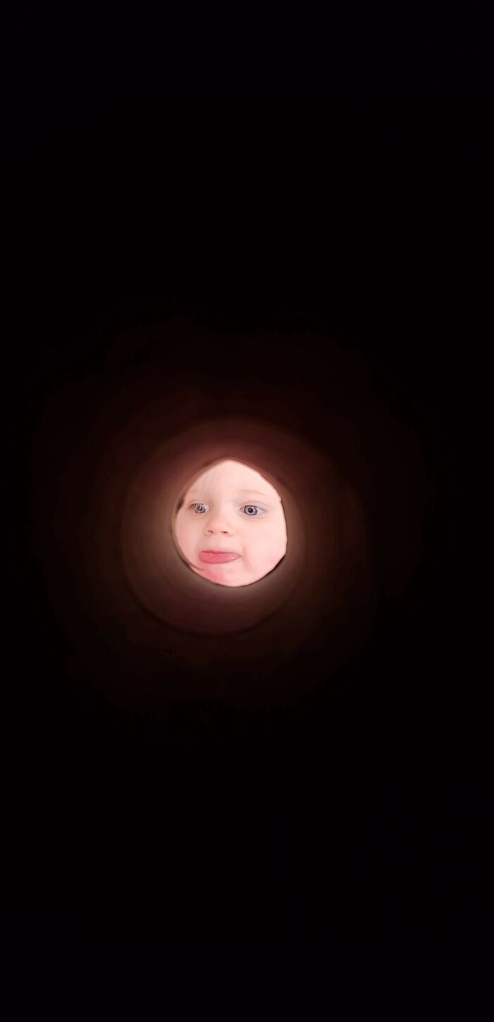 Having A Bad Day? Have Your Kid Make A Funny Face And Take A Picture Through A Paper Towel Tube. Instant Amazing Phone Background Picture To Cheer You Up