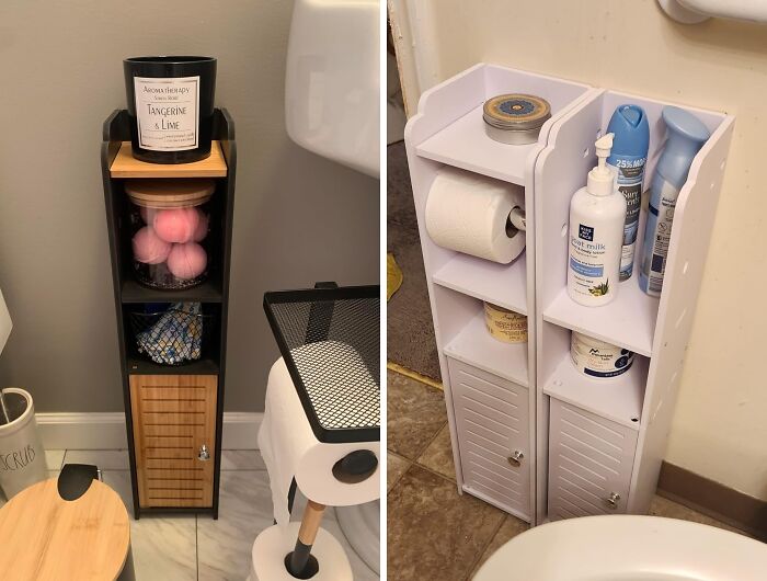This Toilet Paper Cabinet Brings Some Nifty Storage To A Small Space