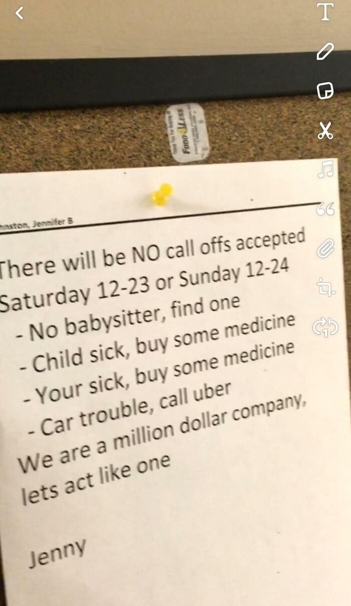 My BF's Snapchat Memory From 2017 - Posted At His Old Job At A Grocery Store