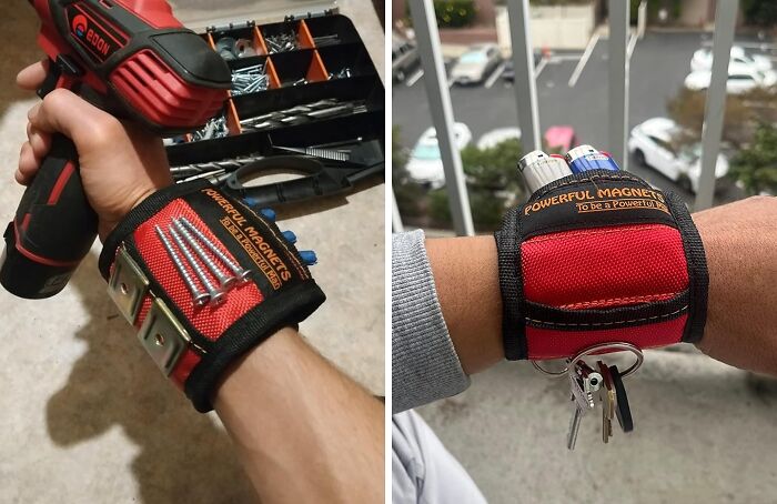 This Magnetic Wristband Will Make Your Dad Feel Like A Pro Handyman. Or At Least Look The Part