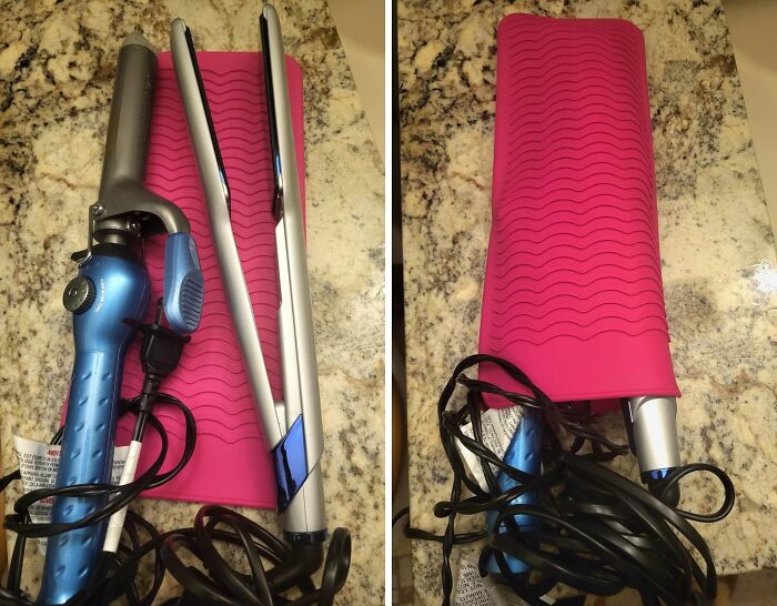 A Silicone Heat Resistant Mat And Pouch Is A Must For Girls Who Can't Live Without Their Hot Hair Tools