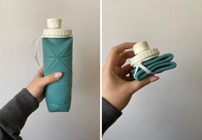 This Collapsible Water Bottle Is A Space-Saving Hack Of Note