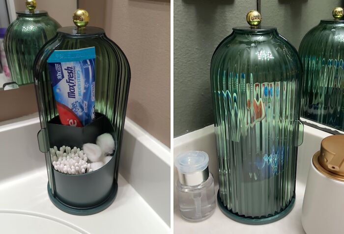This Retro Countertop Organizer Is Just The Kind Of Chic Touch Your Bathroom Needs