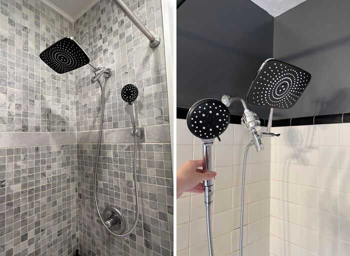 This Rainfall Shower Head With Handheld Sprayer Gives You A Spa Experience At Home