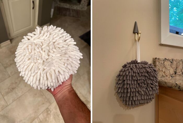 This Fluff Ball Hand Towel Is A Sensory Overload
