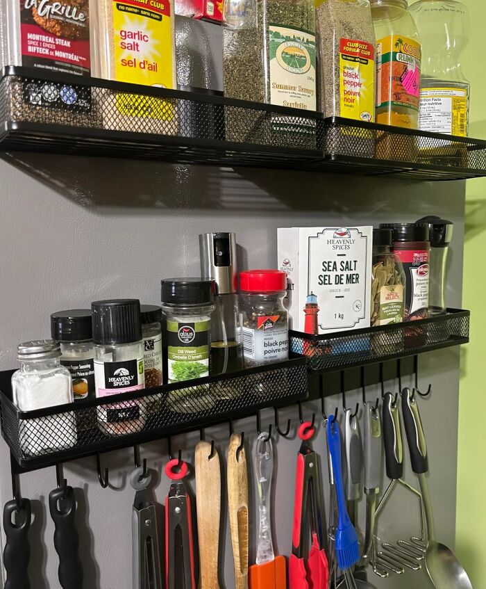 A Magnetic Spice Rack For The Refrigerator Lets You Make The Most Of A Space You Didn't Even Know You Had