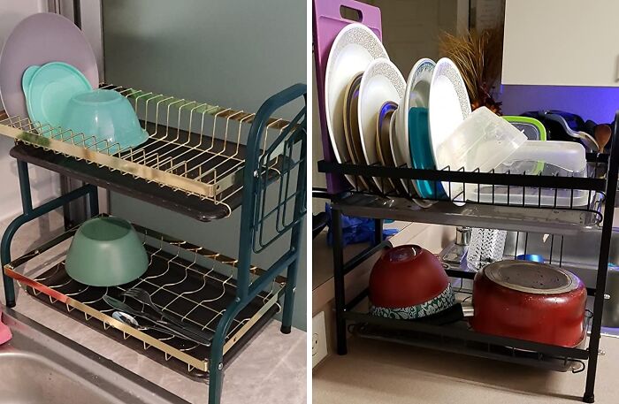 This Sleek Dish Drying Rack Is A Lux Upgrade To A Pretty Basic Kitchen Item