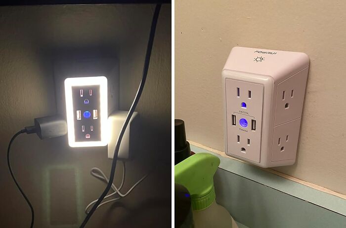 Never Play Plug-Tetris Again With This 6-Outlet Extender That Also Includes USB Ports