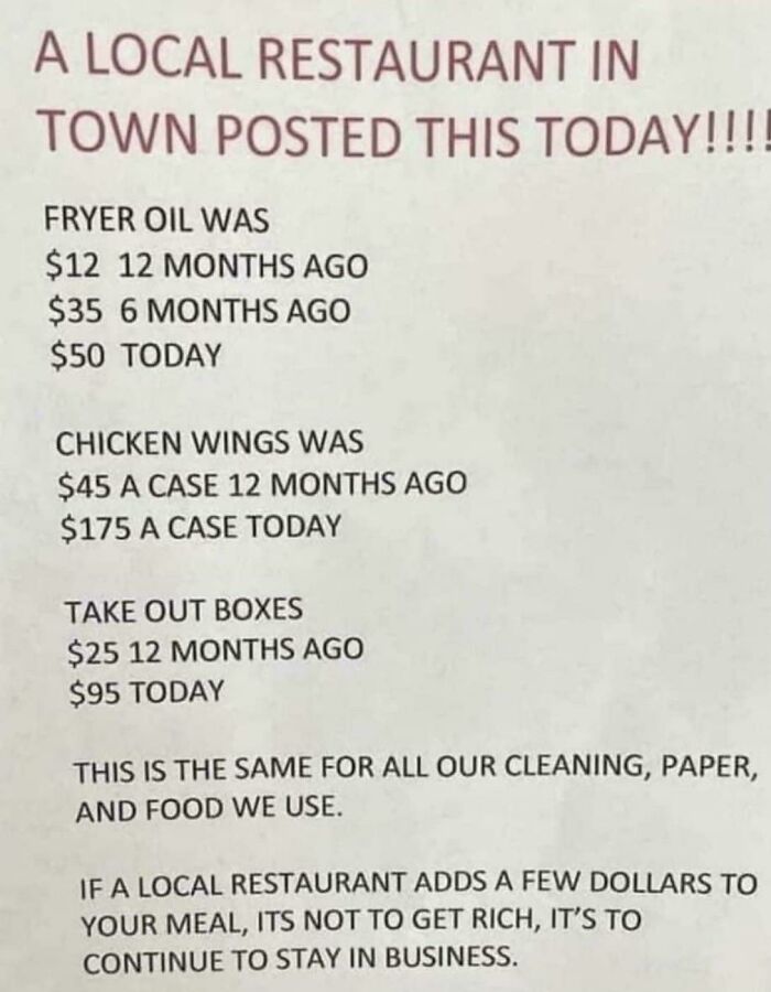Local Restaurant Posted Online Today…