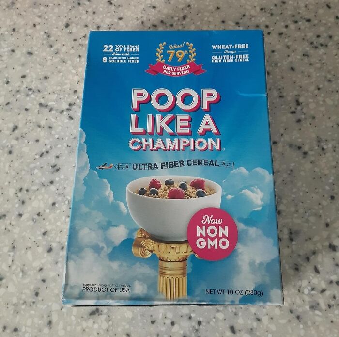 Say Bye-Bye Bloating With This Odd Yet Effective 'Poop Like A Champion' Ultra High Fiber Cereal 