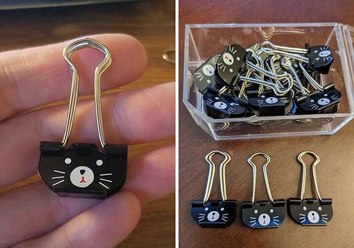 Keep Your Papers Purr-Fectly Organized With These Cat Binder Clips 