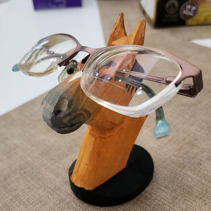 Say Neigh To Boring Eyeglass Holders! This Handmade Wooden Eyeglass Holder The Mane Event 