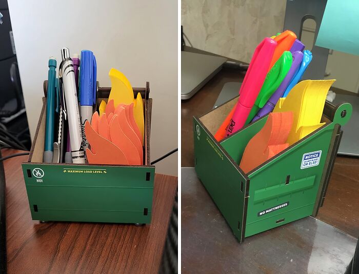  Dumpster Pencil Holder With Flame Note Cards: A Hilarious Reminder That We're All Just Trying Our Best (And Failing)