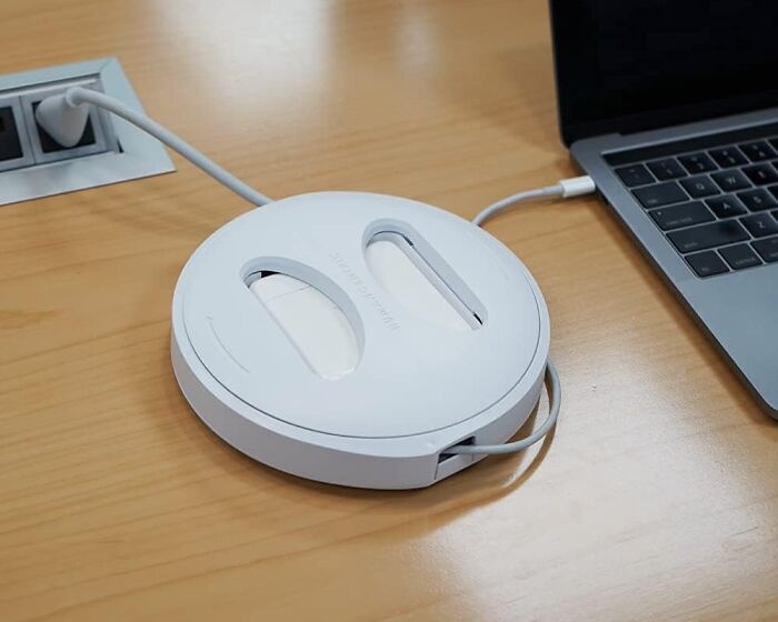 A Cord Winder For MacBook Charger Is Perfect For People Who Need A Little Help Organizing Their Workstation
