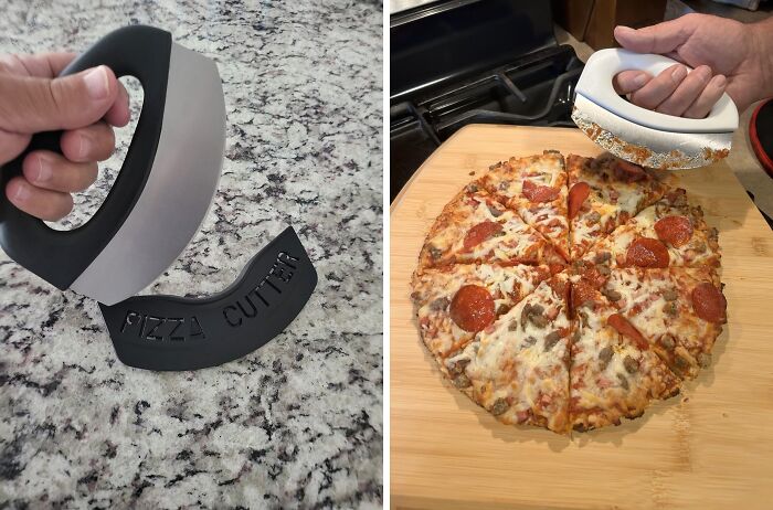 This sturdy stainless steel pizza cutter is relentless