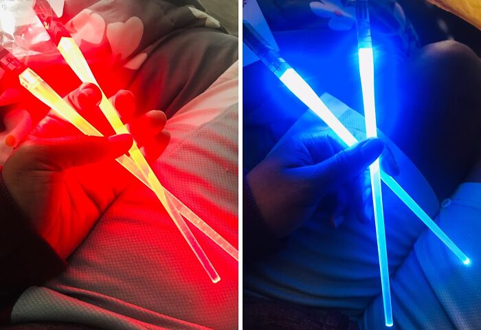 May The Food Be With You With These Lightsaber Chopsticks