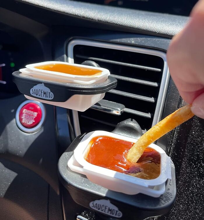 Snack Like A Boss With The In-Car Dip Holder