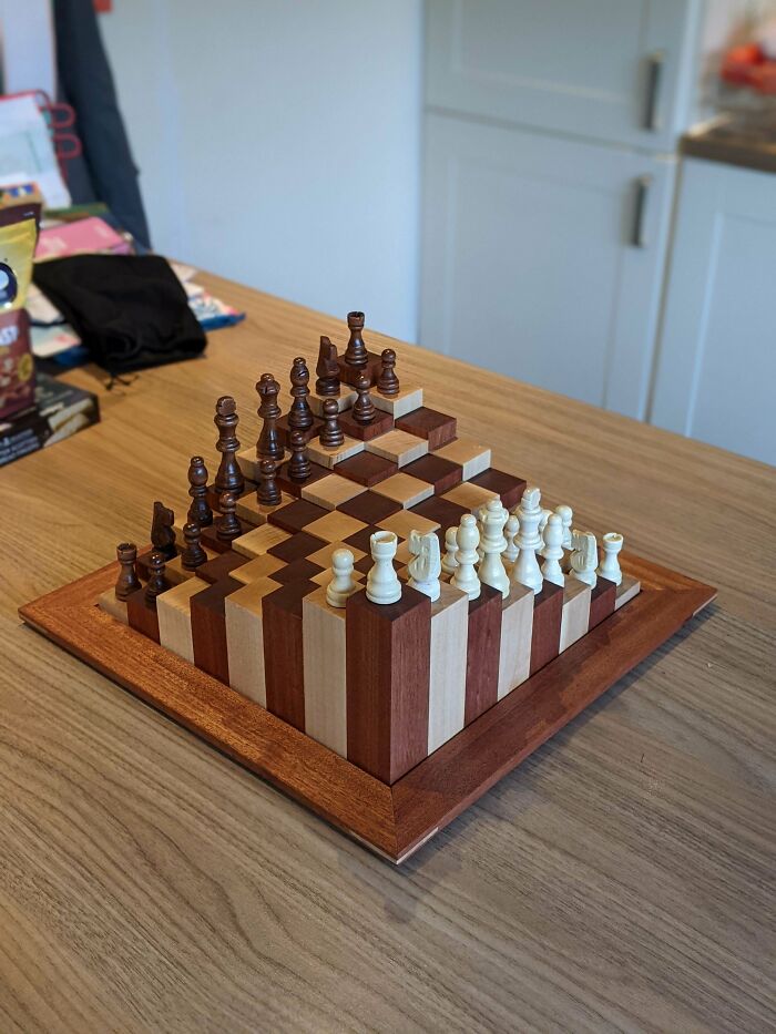 Chessboard With A Twist I Made For My Sister And Her Family