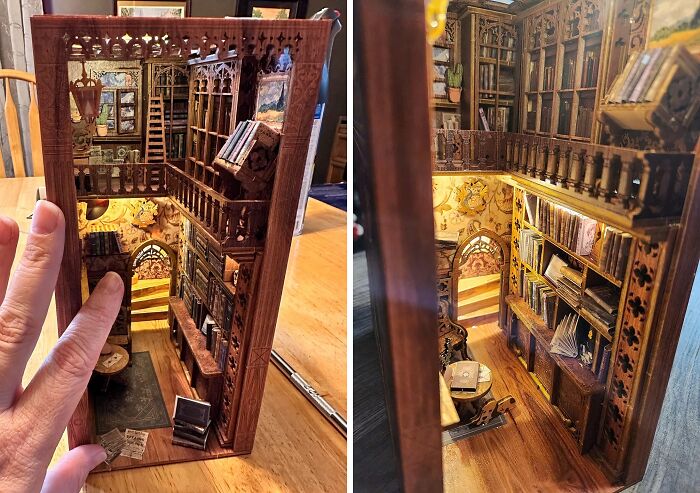 A DIY Miniature House Dollhouse Bookend Is For All The Fantasy Adults That Never Want To Grow Up