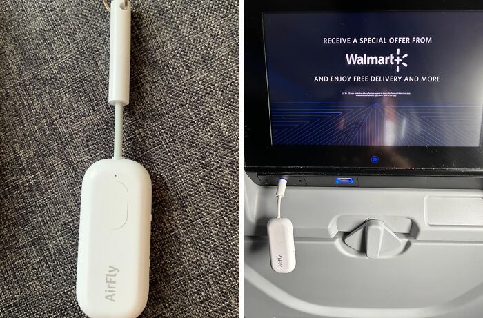 Don't Get Stuck With Those Aweful In-Flight Earphones When You Have This Wireless Audio Transmitter 