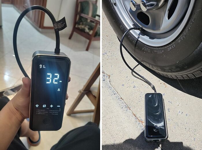 You Will Never Feel Deflated When You Get A Flat Thanks To This Portable Air Compressor 