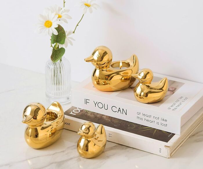 These Golden Ceramic Duck Figurines Are So Kitch They Are Actually Cool