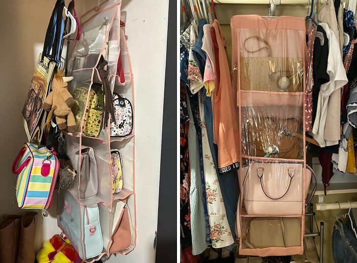 Bag Lady Chic: Get Your Collection In Order With The Hanging Handbag Organizer 