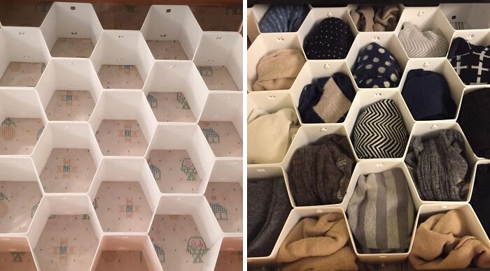 This Honeycomb Drawer Organizer Is The Queen Bee Of Tidy Drawers