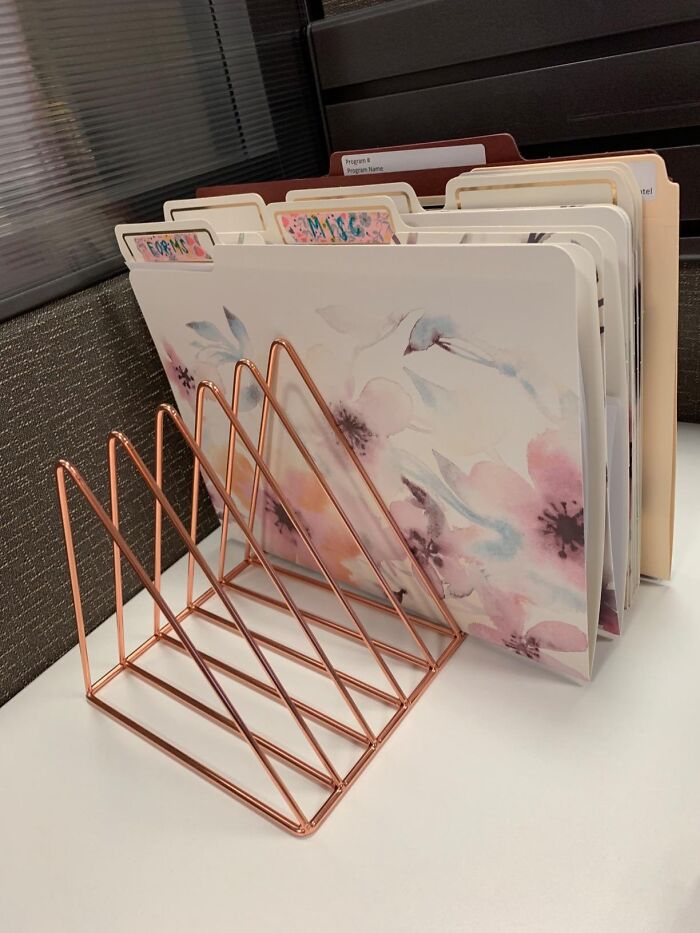 Stay On Top Of Your Paperwork (And Look Good Doing It) With The Metal Desktop File Organizer