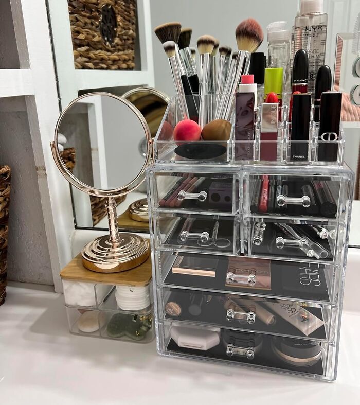 Never Lose Your Favorite Lipstick Again With The Clear Cosmetic Makeup Organizer
