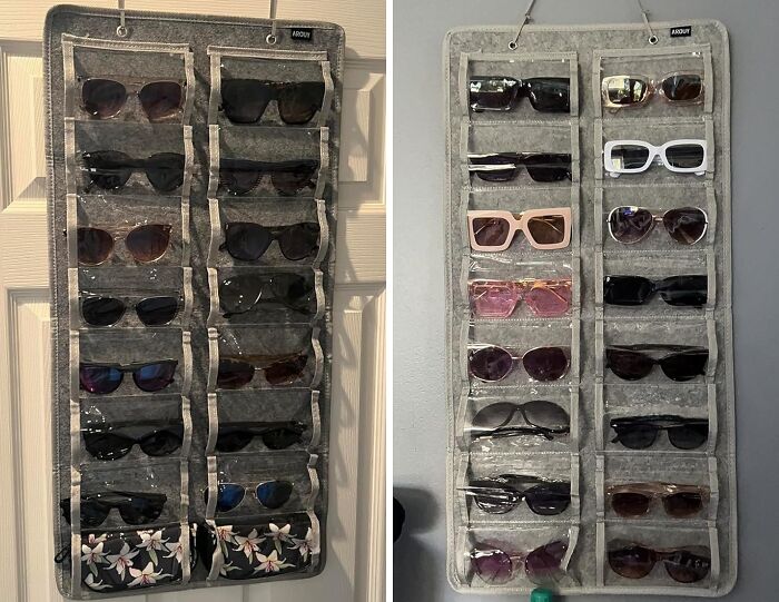With 16 Pockets, This Sunglasses Organizer Is Basically A Tiny Apartment For Your Sunnies