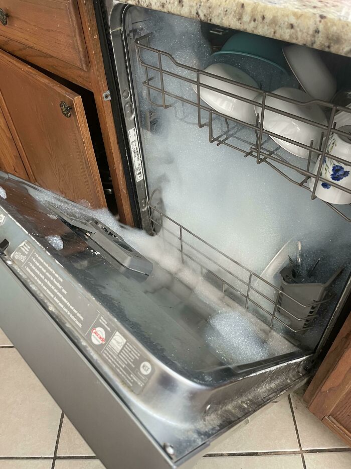 Dishwasher Said Done And Clean... Not Sure How This Happened And Who Did It