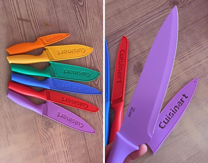 Ditch The Boring Blades And Upgrade To This Colorful 12-Piece Kitchen Knife Set!