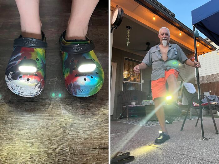 Your Favorite Footwear Just Got A Major Glow-Up With These Headlights For Crocs 