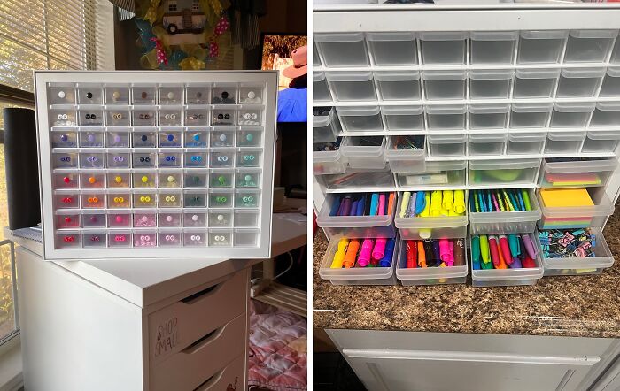 From Nuts And Bolts To Beads And Buttons, This 44 Drawer Parts Cabinet Organizes It All