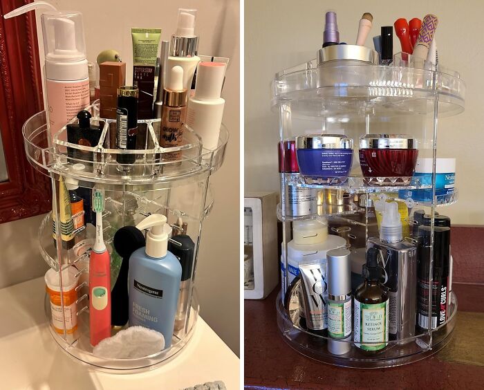 Your Makeup Collection Deserves A Stage, And This Lazy Susan Makeup Organizer Is It 
