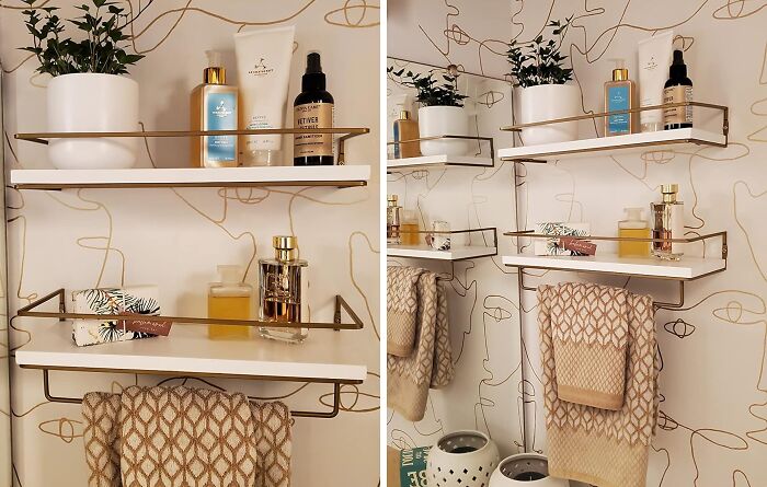 These Elegant White Floating Shelves Are So Chic, Your Guests Will Think You Hired A Designer