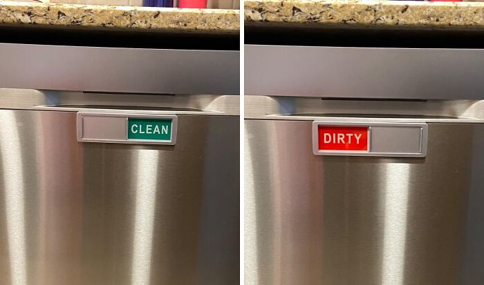Are These Dishes Clean Or Nah? Clean/Dirty Dishwasher Magnet Knows The Tea