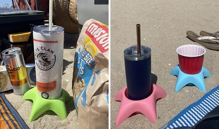 Cheers To Sand-Free Sips With The Starfish Drink Cup Holder