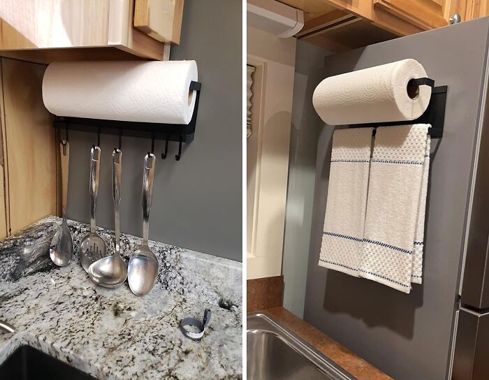 Stick It To Countertop Clutter With The Magnetic Paper Towel Holder
